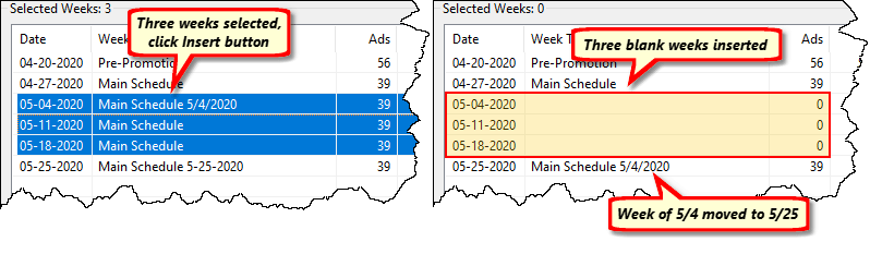 Insert Weeks Example