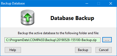 Backup Database Window