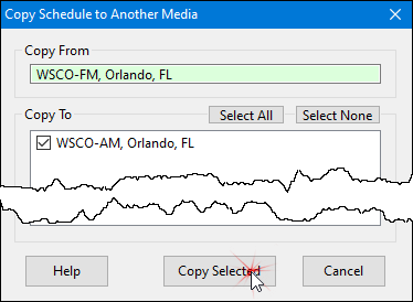 Copy Schedule to Another Media