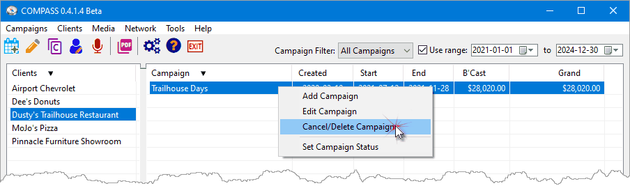 Canceling a Campaign