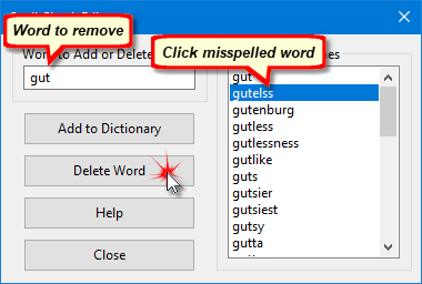 Delete a Word from Spell Check