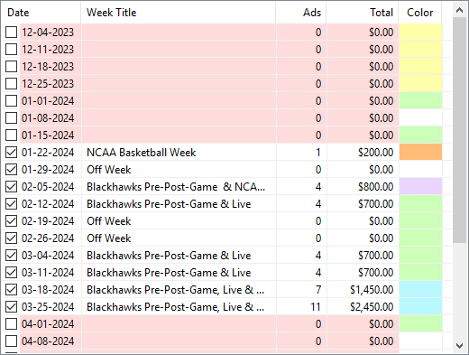 Copying Schedule with Omitted Weeks