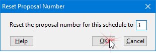 Reset Proposal Number (Ctrl + F8)