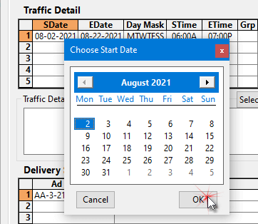 Traffic Pop-up Calendar