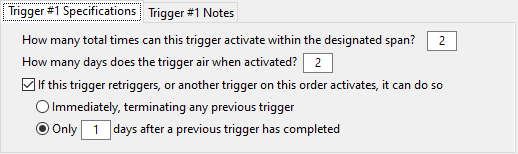 Trigger Specifications